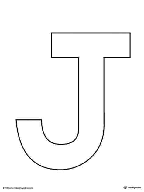 Letter J Template Printable